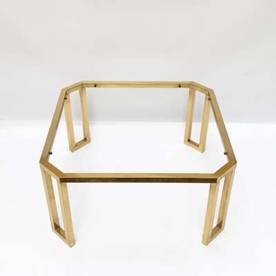 French Brass and Glass Octagonal Tables from Maison Jansen, 1970s-JDR-1126191