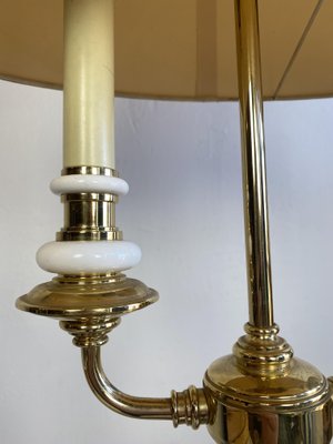 French Brass and Porcelain Bouillotte Floor Lamp-WZZ-1175274