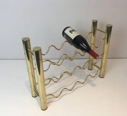 French Brass Bottles Rack, 1970s-BA-658400