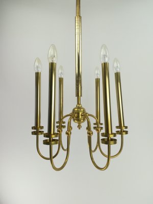 French Brass Chandelier, 1960s-KDB-1416944