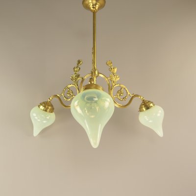 French Brass Chandelier, France, 1910s-KDB-1749952