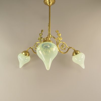 French Brass Chandelier, France, 1910s-KDB-1749952