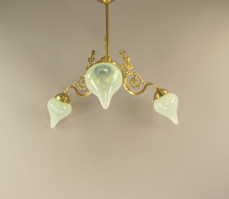 French Brass Chandelier, France, 1910s-KDB-1749952