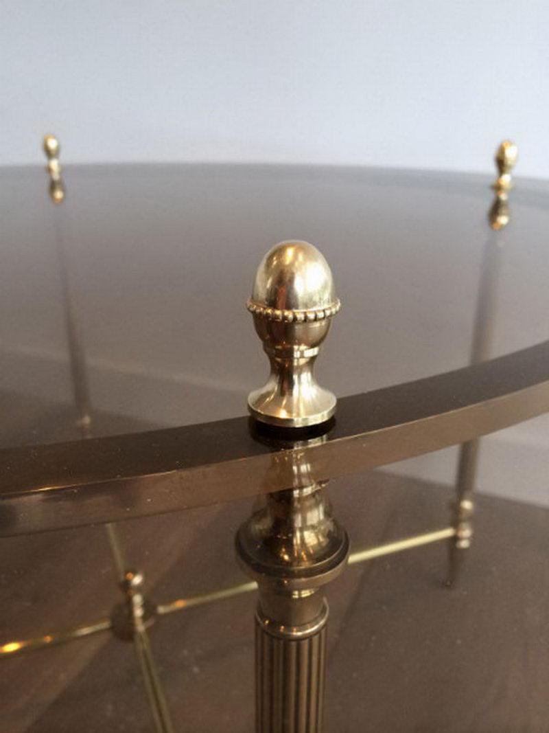 French Brass Coffee Table by Maison Bagués, 1970s