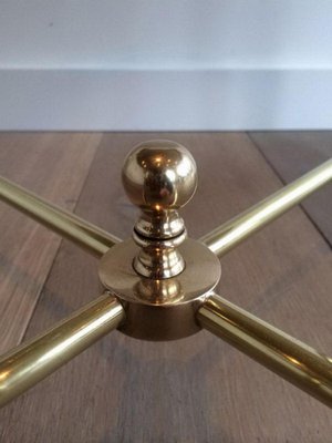 French Brass Coffee Table by Maison Bagués, 1970s-BA-658627