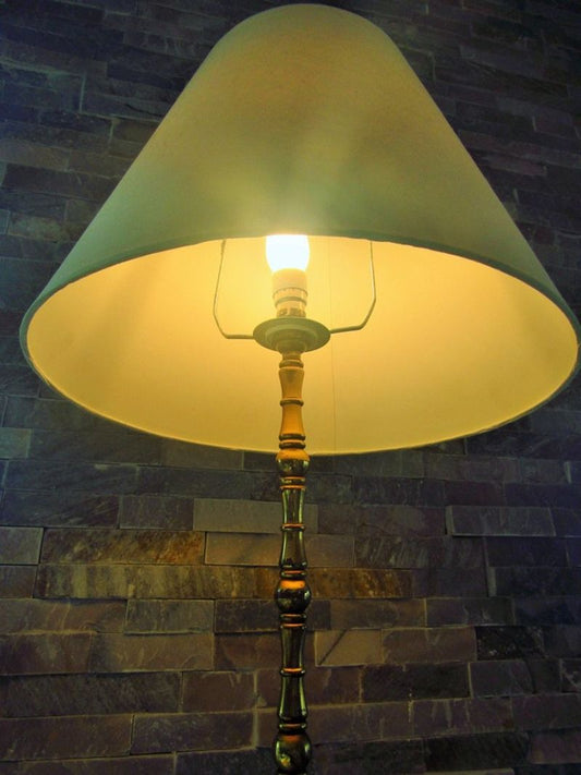 French Brass Floor Lamp from Maison Baguès, 1950s