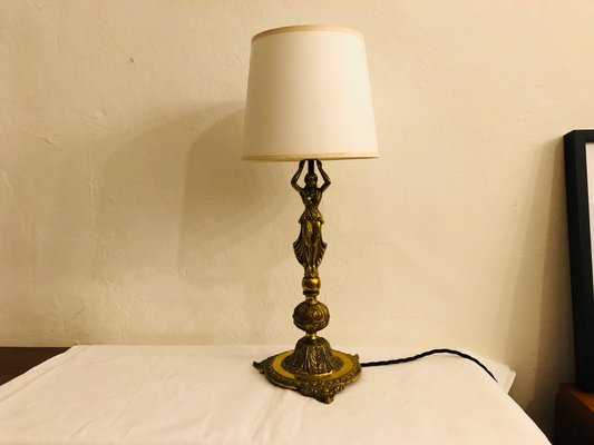 French Brass Lamp, 1950s-RZY-1111094