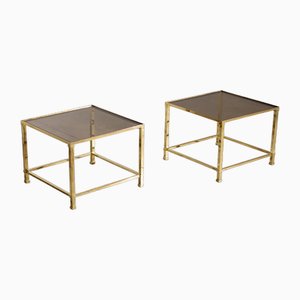 French Brass Side Tables, 1970s, Set of 2-YI-1723154