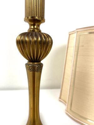 French Brass Tripod Table Lamp, 1950s-WZZ-1348445