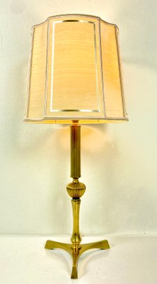 French Brass Tripod Table Lamp, 1950s-WZZ-1348445