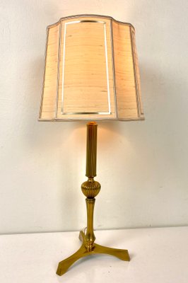 French Brass Tripod Table Lamp, 1950s-WZZ-1348445