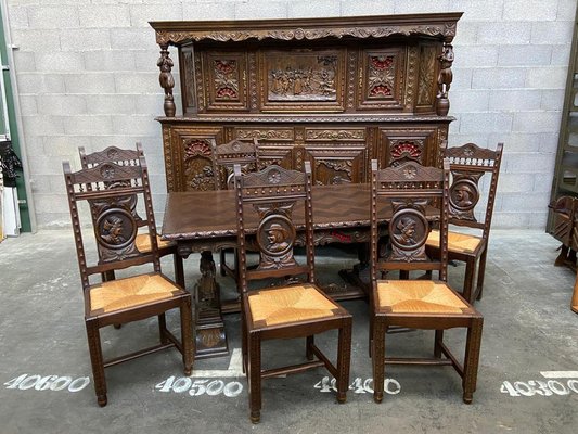 French Brittany Dining Room Set, 1960s, Set of 8-GQM-1338991