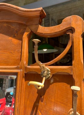 French Bronze, Acacia, and Walnut Coat Rack by Émile Galle-NUO-1784059