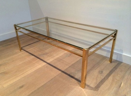 French Bronze and Brass Coffee Table Attributed to Jacques Quinet, 1970s-BA-766232