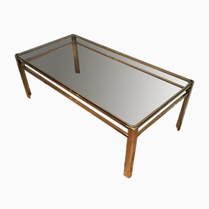 French Bronze and Brass Coffee Table Attributed to Jacques Quinet, 1970s-BA-766232