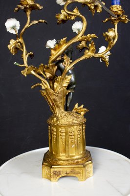 French Bronze and Gilt Bronze Candelabras, 1870s, Set of 2-MBH-1698458