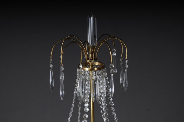 French Bronze and Marble Chandelier-FLW-1402295