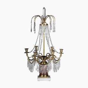 French Bronze and Marble Chandelier-FLW-1402295