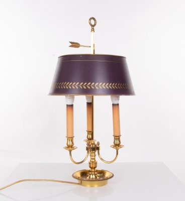 French Bronze Boiled Desk Lamp in the Style of Louis Tule XV-DEK-1091096