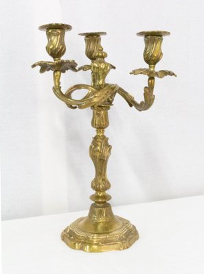 French Bronze Candleholders, 19th Century, Set of 2-RIU-865505