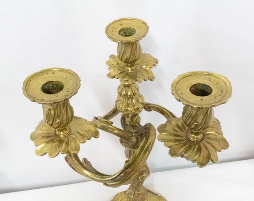 French Bronze Candleholders, 19th Century, Set of 2-RIU-865505