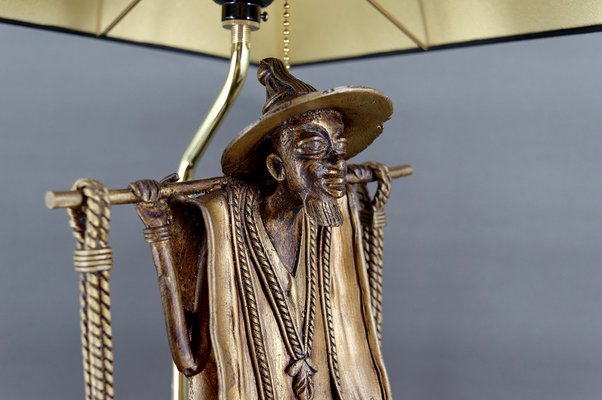 French Bronze Lamp in the style of Maison Charles, 1970s-XNH-1804514