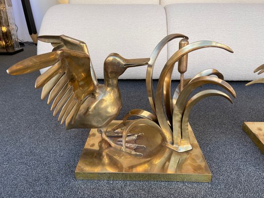 French Bronze & Reed Coffee Table by Christian Techoueyres, 1970s-FUE-968931