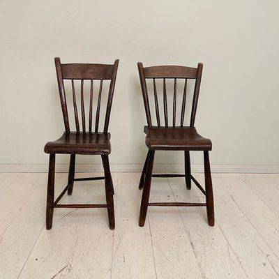 French Brown Wabi-Sabi Chairs from Ulme, 1830, Set of 2-FB-1340512