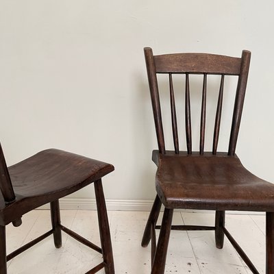 French Brown Wabi-Sabi Chairs from Ulme, 1830, Set of 2-FB-1340512