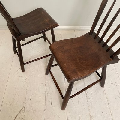 French Brown Wabi-Sabi Chairs from Ulme, 1830, Set of 2-FB-1340512