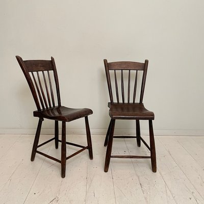 French Brown Wabi-Sabi Chairs from Ulme, 1830, Set of 2-FB-1340512