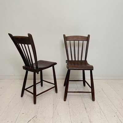 French Brown Wabi-Sabi Chairs from Ulme, 1830, Set of 2-FB-1340512