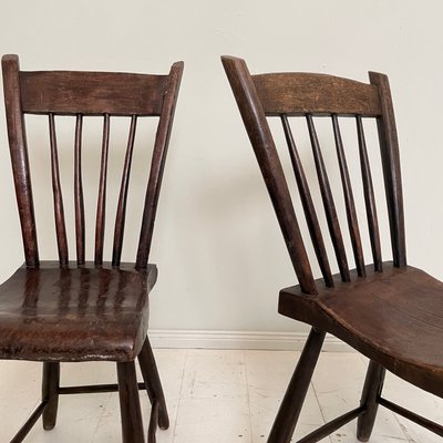 French Brown Wabi-Sabi Chairs from Ulme, 1830, Set of 2-FB-1340512