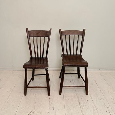 French Brown Wabi-Sabi Chairs from Ulme, 1830, Set of 2-FB-1340512