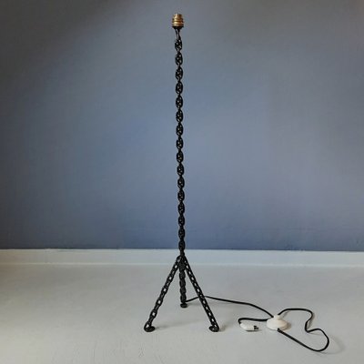 French Brutalist Chain Link Floor Lamp, 1970s-SJU-1748711