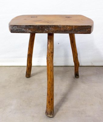 French Brutalist Milking 3-Leg Stool by F. Guyot, 1960s-RIU-797953