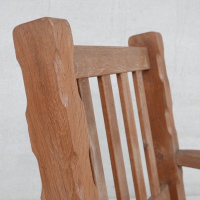 French Brutalist Oak Chunky Armchairs, Set of 2-JRP-1057664