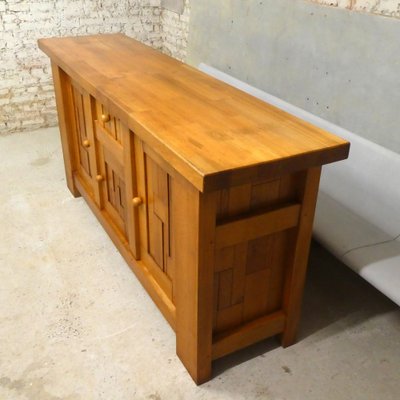 French Brutalist Sideboard in Elm, 1970-QAV-1765576