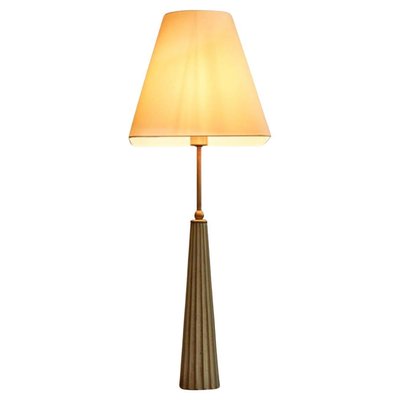 French Brutalist Table Lamp in Cast Brass, 1960s-FEW-2024249