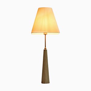 French Brutalist Table Lamp in Cast Brass, 1960s-FEW-2024249