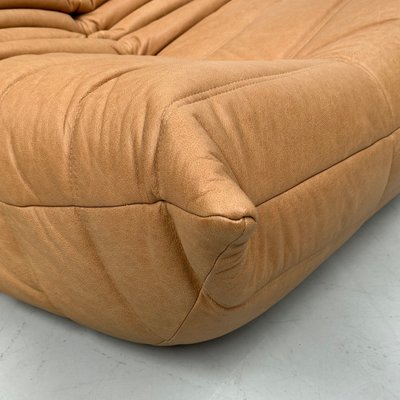 French Camel Leather 3-Seater Togo Sofa by Michel Ducaroy for Ligne Roset-XLZ-2008868