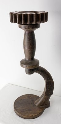 French Carved Oak Plant Holder, 1940s-RIU-1194215