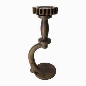 French Carved Oak Plant Holder, 1940s-RIU-1194215