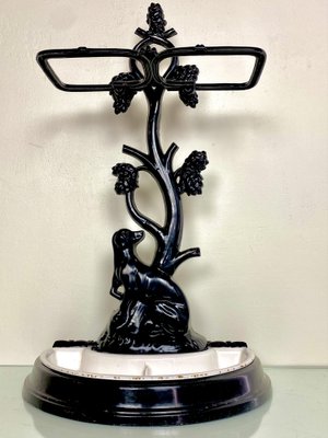 French Cast Iron Umbrella Stand, 1940s-WZZ-1033593