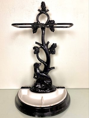 French Cast Iron Umbrella Stand, 1940s-WZZ-1033593