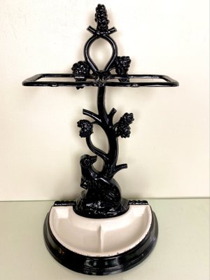 French Cast Iron Umbrella Stand, 1940s-WZZ-1033593