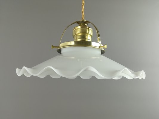 French Ceiling Lamp with Brass Ceiling Rosette-KDB-1358156