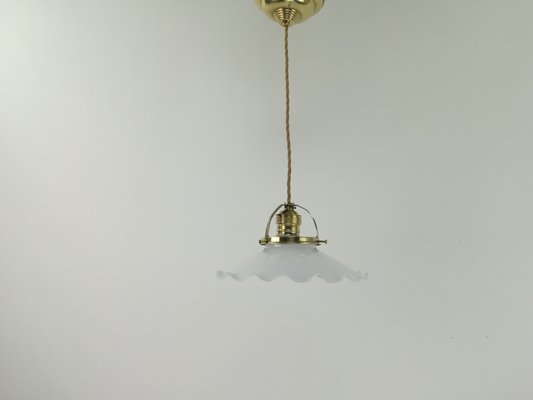 French Ceiling Lamp with Brass Ceiling Rosette-KDB-1358156