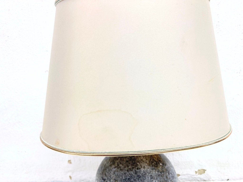 French Ceramic Brass Table Lamp from Le Dauphin, 1970s