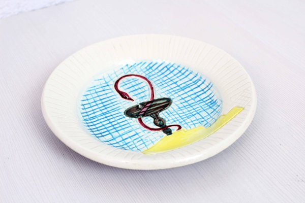 French Ceramic Hygeia Plate by R. Poiros, 1960s-BQF-843404